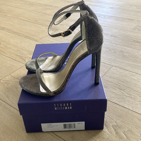 Stuart Weizman Nudist high heel sandal pyrite color size 7 MINT! - Picture 5 of 8